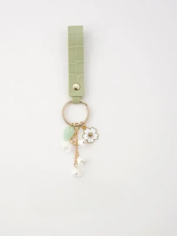 Fashionable Flower Design Charms Keychain, Cute Keychain for Women & Girls, Trendy All-match & Exquisite Keychain for Birthday Gift 3