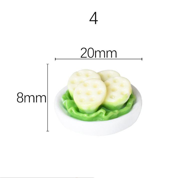 Mô hình đĩa thức ăn nhiều loại decor nhà búp bê, phụ kiện cho nhà mô hình OB11 8