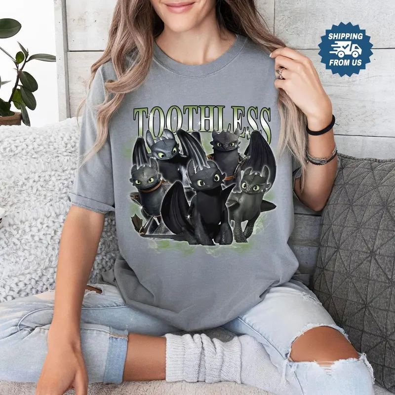Toothless Tshirt, How To Train Your Dragon Shirt Men, Toothless Live Action Unisex Tee, Night Fury Shirt, Dragon Tee 4
