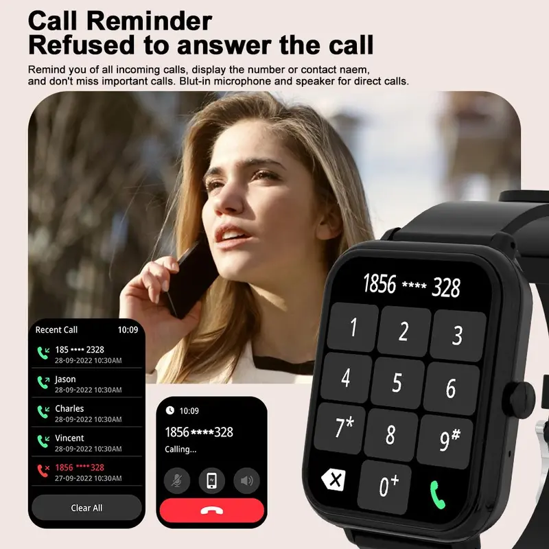 Smart Watch, 1 Count Smartwatch Fitness Tracker With Heart Rate & Sleep Tracking For iPhone & Android Phones, Wearable Devices, Waterproof Digital Watch, Stocking Fillers Gift 3