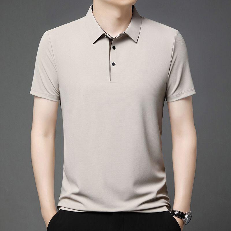 Áo Thun Polo Nam, ngắn Tay, Cao Cấp, Thích Hợp Cho Mùa Hè 2024, Phong Cách Doanh Nhân, Tay Lửng Áo, Đeo Vai, Quần Áo Nam 5