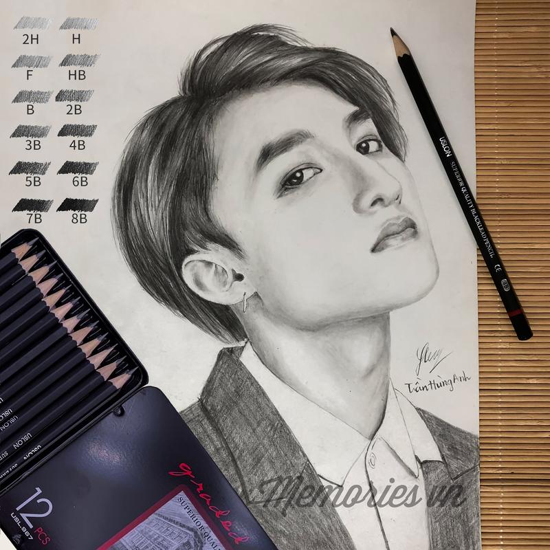 Combo Bút chì phát thảo bộ 12 cây (2H-8B) Mont Marte / 8 cây Deli Finenolo hộp thiếc - Tập Vẽ, chân dung, nghệ thuật sáng tạo, mỹ thuật, chất lượng cao, Memories VN