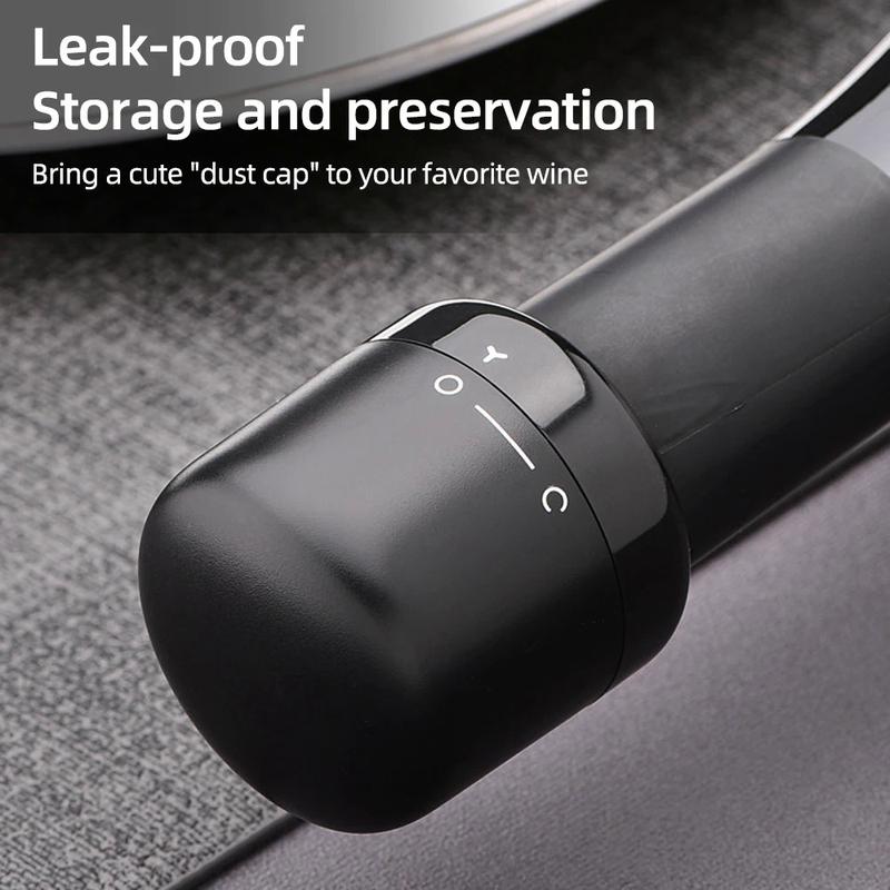 Product Introduction of 1/2Pcs Vacuum Red Wine Champagne Bottle Stopper Set Sealed Bottle Cap Stopper Leak-proof Retain Freshness Wine Bottle Plug Kitchen Silicone Utensils Cork Rotating Round 20
