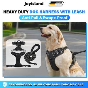 Tactical Y-Shape Harness for Large/Aggressive Dogs - No-Pull Heavy-Duty Leash Included