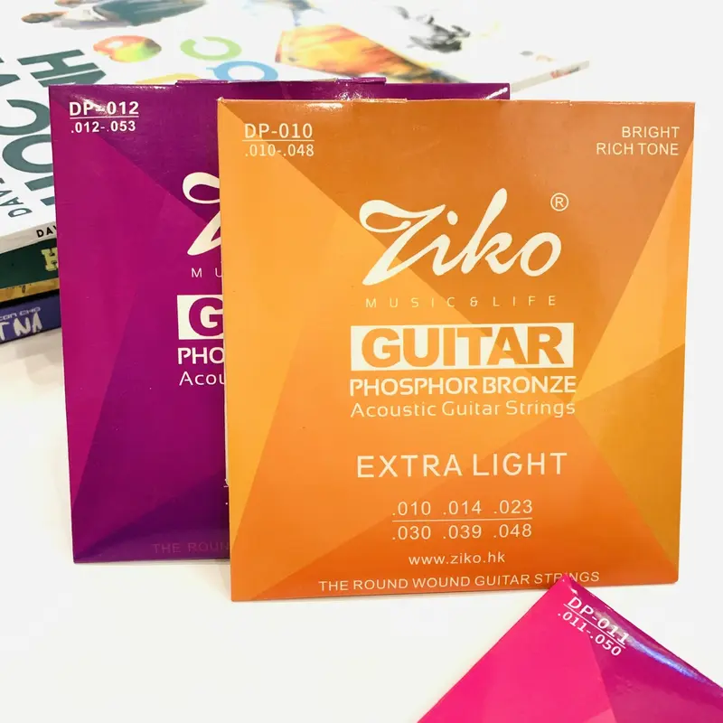 Bộ 6 dây guitar sắt Acoustic Ziko Phospho Brozone các cỡ 10,11,và 12 0