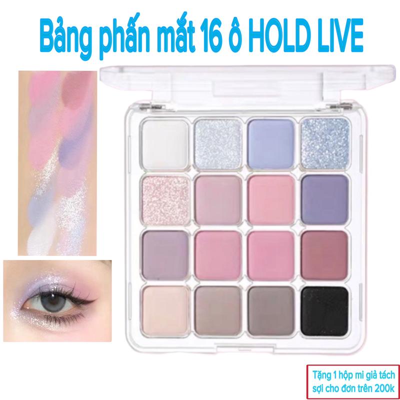 Bảng phấn mắt HOLDLIVE Sunset Magic 16 ô với màu pastel nhẹ nhàng lấp lánh