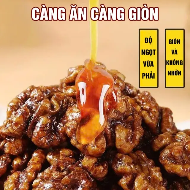 Hạt Óc Chó Mật Ong Không Đường Bổ Xung Dinh Dưỡng, Túi 500gram Snack Foods  Ăn Vặt 5