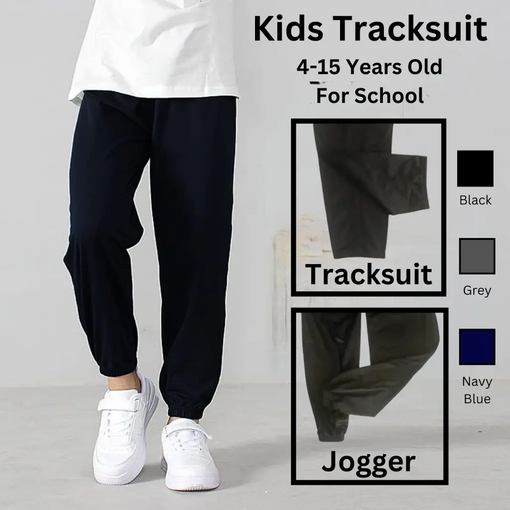 Unisex kids tracksuit long pants school long pants boy children school Small