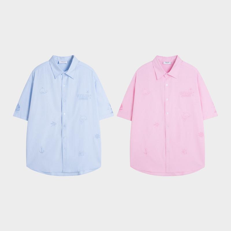 Áo Sơ Mi Tay Ngắn Teelab Ocean Creatures Shirt Unisex Form Oversize Local Brand SS072