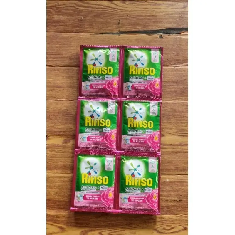 PAKET 3 RENCENG 500an 18 PCS Rinso Anti Noda Renceng 18ml isi 18 sachet Anti Noda Rose 5
