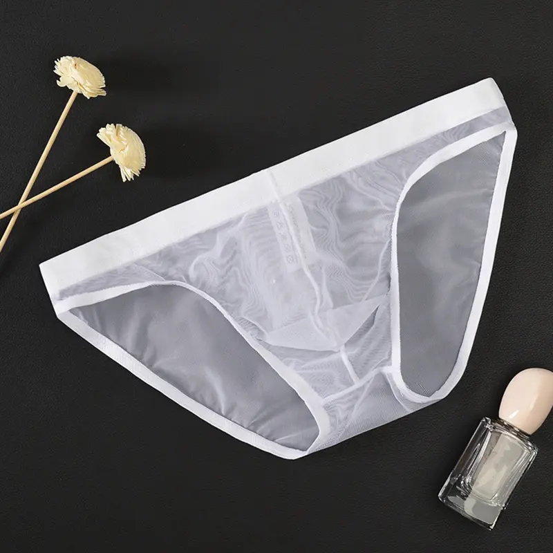 Thấp Tăng U Lồi Men Briefs, Trong Suốt Sợi Lưới Quần Lót Mặc Hàng Ngày 1