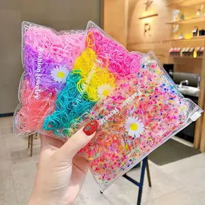 Shinemi - Free Pouch - 1000pcs Ikat Rambut Karet Jepang Anak Model Korea / Ikat Rambut Elastis / Ikat Rambut Anak Korea