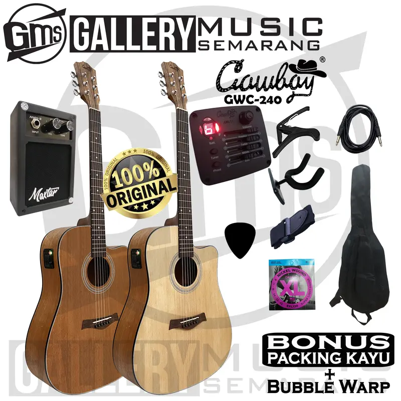 ORIGINAL!!! Gitar Akustik Elektrik Import Merk Cowboy GWC-240 NA GWC 240NS Gitar Cowboy Original 0