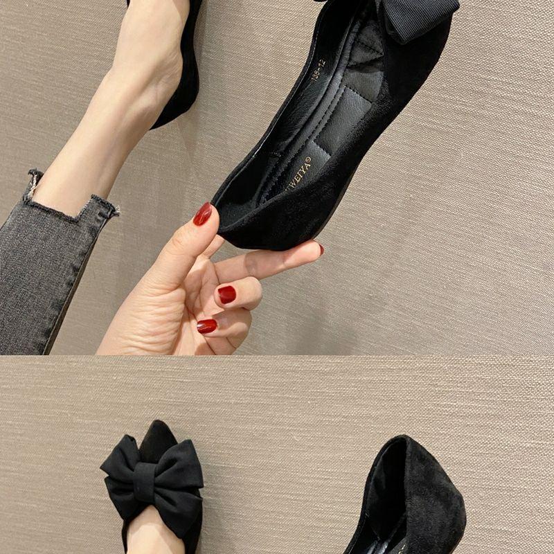Product Introduction of Giày Cao Gót Gommino, Đế Mềm, Mũi Nhọn, Cắt Nông, Đế Bằng, Màu Đen, Ngoại Cỡ 41-43, Dành Cho Nữ, Phong Cách Mới, Thích Hợp Cho Mùa Lò Xo, Được Đánh Giá Cao Với Hơn 99% Người Dùng, Năm 2024, 7