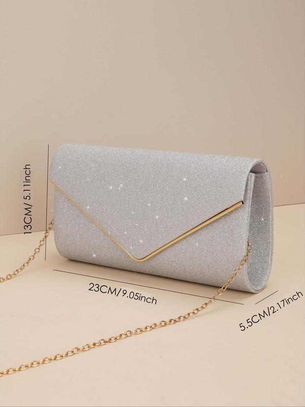 Women's Elegant Glittering Evening Bag, Exquisite Clutch Crossbody Bag, Trendy Flap Bag for Party Decoration 1