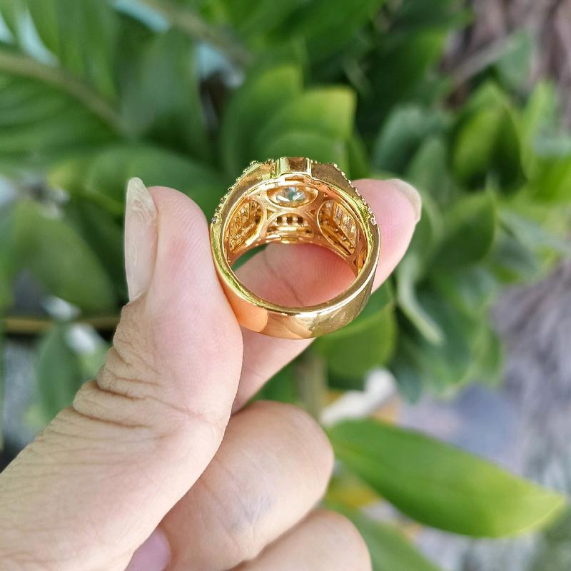 Nhẫn Nam Đính N1108 Chất Liệu Phủ Kim Loại Hình Dạng Kim Cương Giả 2