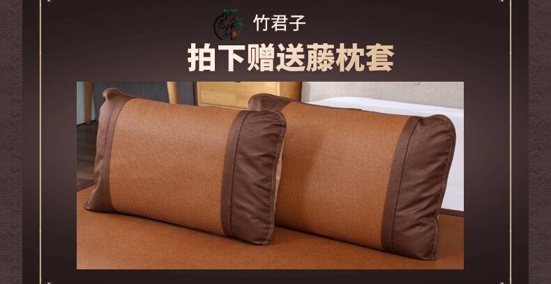 Product Introduction of Double-Sided Folding Bamboo Mat 1.1 Square Meters 90 Centimeters for Students Dormitory Single Bed Straight Tube Design 1