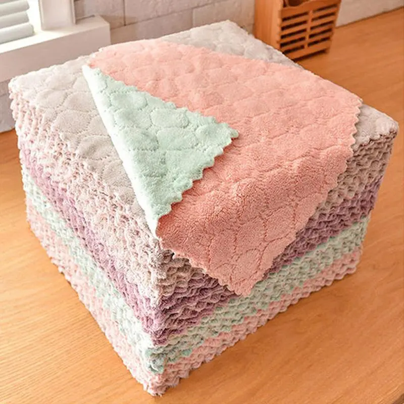 Dishcloth, 10 Counts/set Reusable Absorbent Dishcloth, Thickened Dishcloth, Household Cleaning Tool for Kitchen