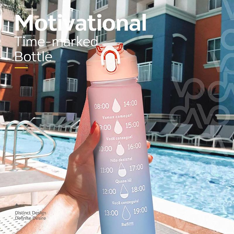Product Introduction of Bình Nước Thể Thao, 3 Cái / Bộ, Có Ống Hút, Dành Cho Nam Và Nữ, Thích Hợp Cho Thể Dục, Ngoài Trời, Nước Lạnh, Có Điểm Đánh Dấu Thời Gian, Cốc Uống Nước 17