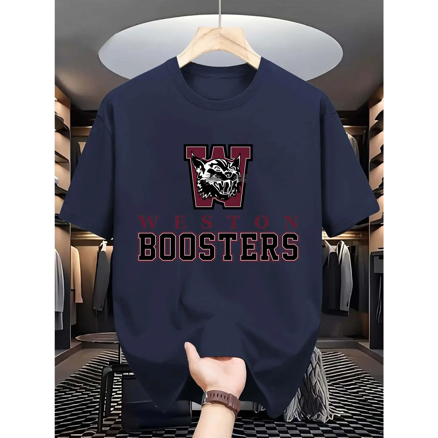 2025 Summer Cool Handsome Loose Round Neck T-shirt with Tiger Head Print, Available in Various Colors, Suitable for Both Men and Women