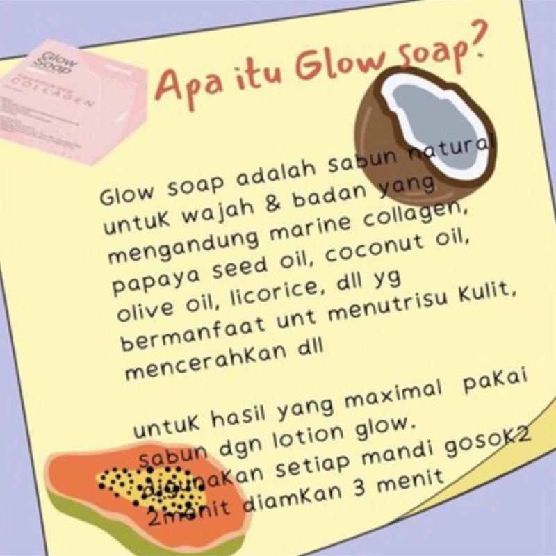 Glow Soap Collagen Heloise Beauty (Sabun pemutih collagen, jerawat punggung, bekas luka) BPOM Mencerahkan 5