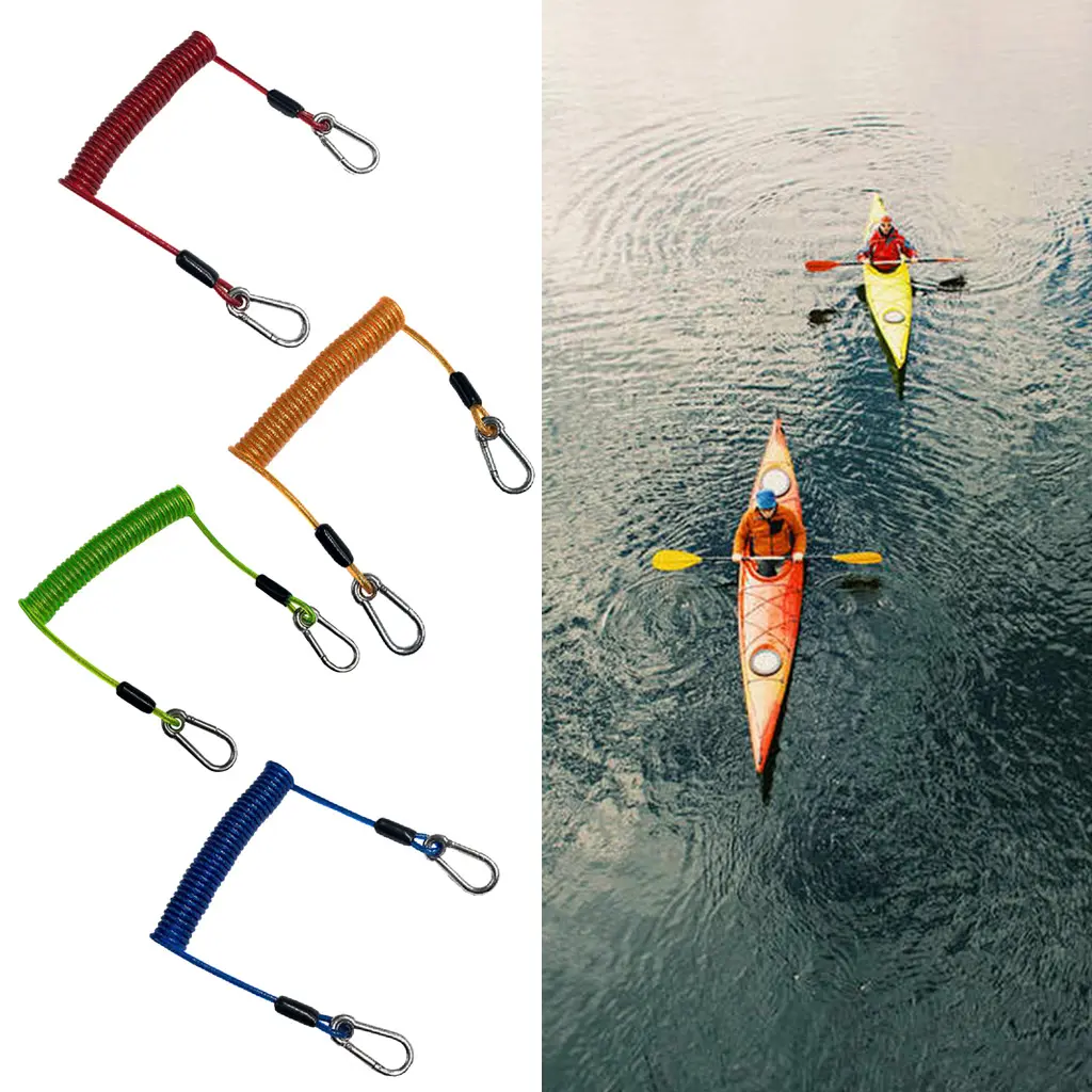 Dây Đeo Buộc Có Thể Thu Vào Guang, Dây Buộc Cuộn Câu Cá, Có Móc Khóa Chữ D, Làm Bằng Thép Không Gỉ, Thích Hợp Để Đeo Buộc