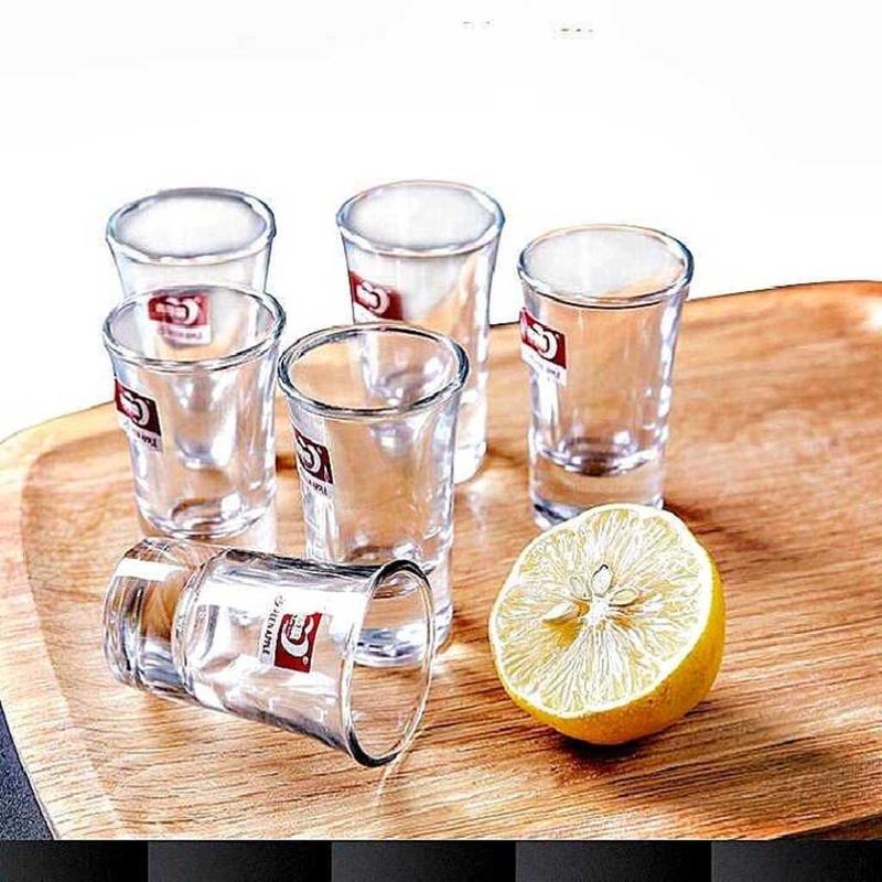  Bộ 6 Ly Thủy Tinh Ly Uống Rượu 34ml Cao Cấp Đế Dày Wine Glass A1413 