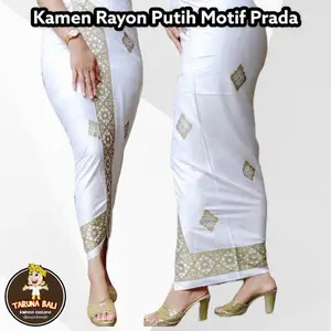 Kamen Rayon Prada Putih Lembaran