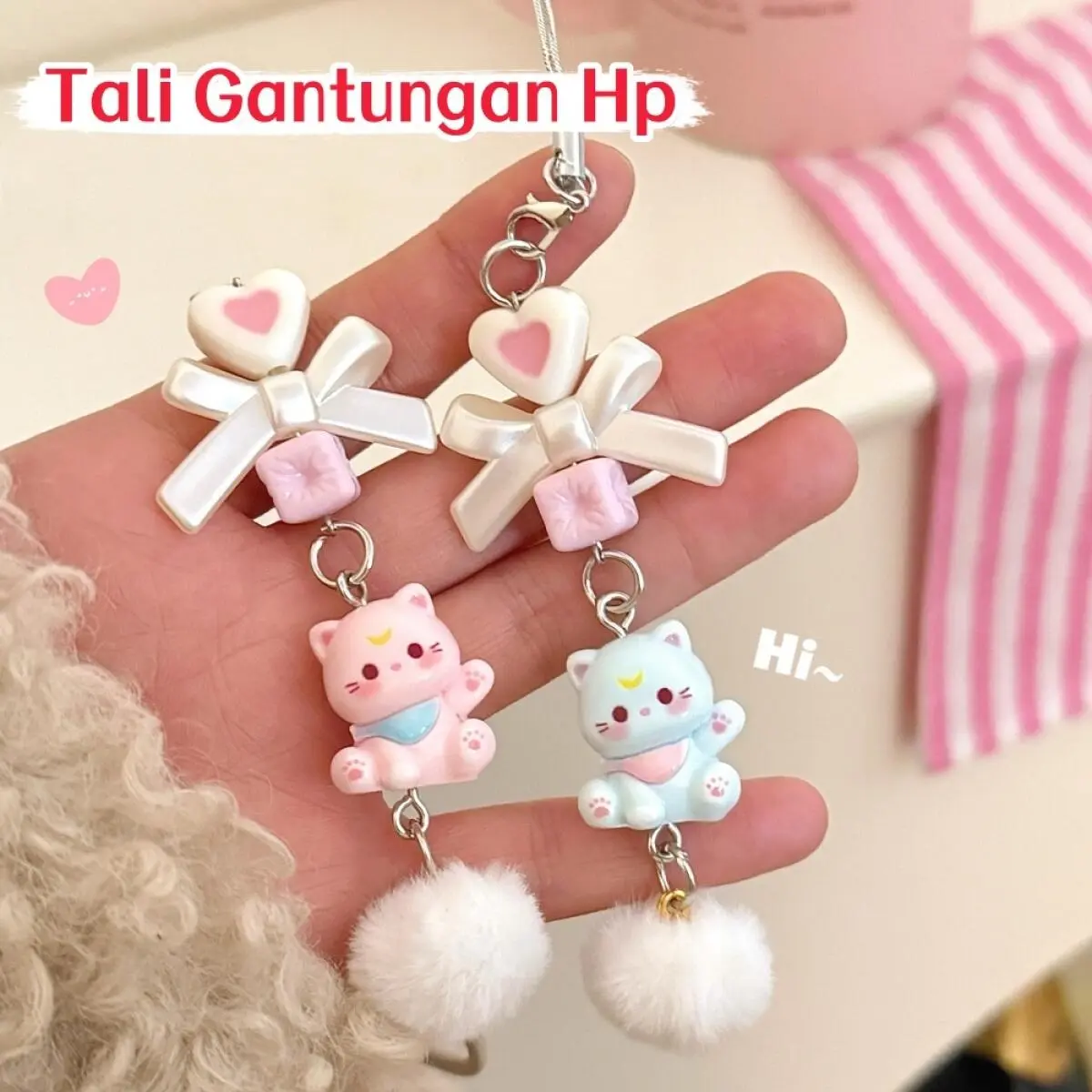 [New]Tali Gantungan Hp/Gantungan Hp Lucu/Tali Gantungan Tas/Gantungan Hp Kucing/Gantungan Hp Aesthetic Korea