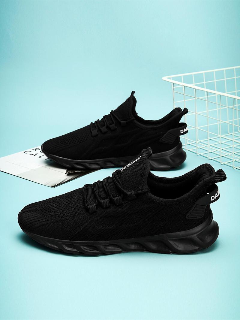 Product Introduction of Men's Minimalist Lace Up Low Top Mesh Sneakers, Casual Breathable Comfortable Sports Running Shoes, All-match Basic Shoes for Daily Wear 2