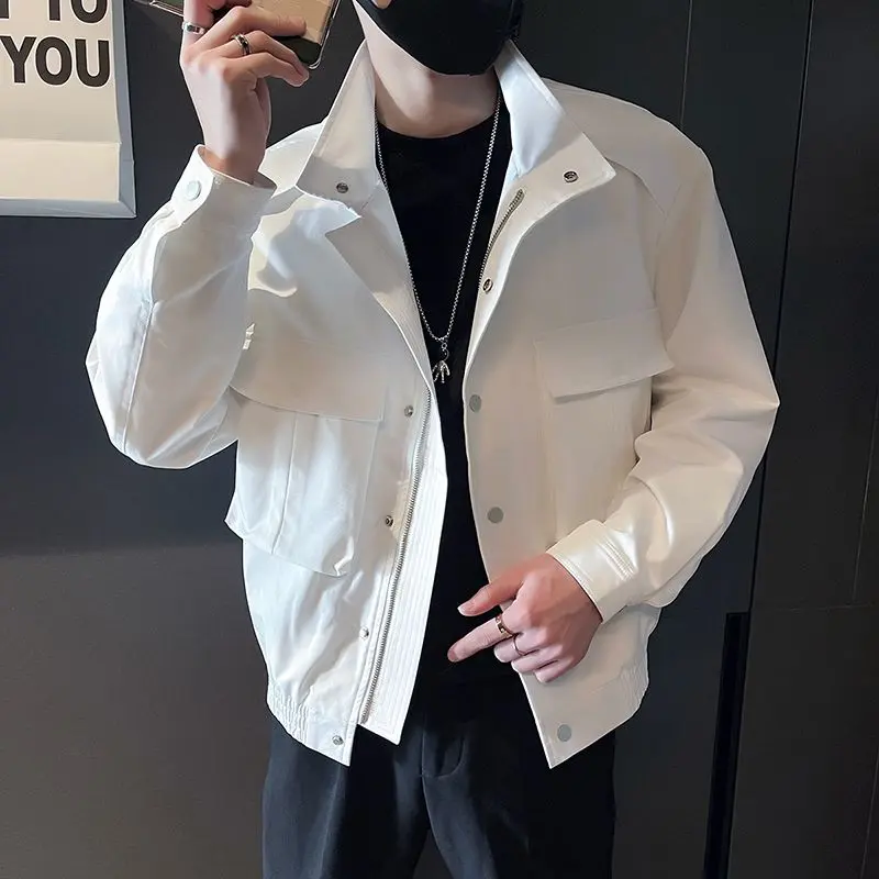 Áo Khoác Jacket, Thương Hiệu Hợp Xu Hướng Pu Shuai, Dành Cho Nam Giới, Hợp Xu hướng Và Dễ Phối Đồ Thích Hợp Cho Quần Áo Bảo Hộ Lao Động, Trang Phục Mùa Xuân Và Mùa Thu, Phong Cách Thường Ngày