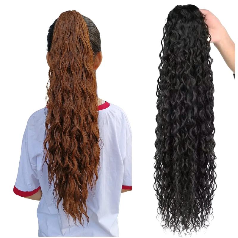 Tóc giả ngoặm đui ngựa xù đũa 65cm mẫu mới Hot trend nagi 0