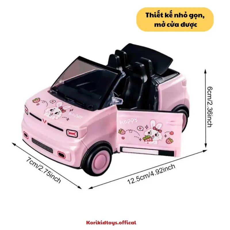 Đồ chơi xe ô tô thể thao mui trần chạy đà dễ thương, mô hình xe tăng ngầu đét cho bé car toy 2