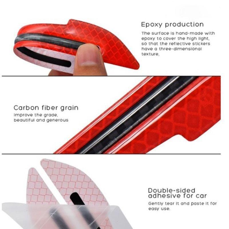 Product Introduction of 2pcs/set Car Rearview Mirror Reflective Sticker Safety Warning Reflective Sticker Car Rearview Mirror Decorative Strip 15