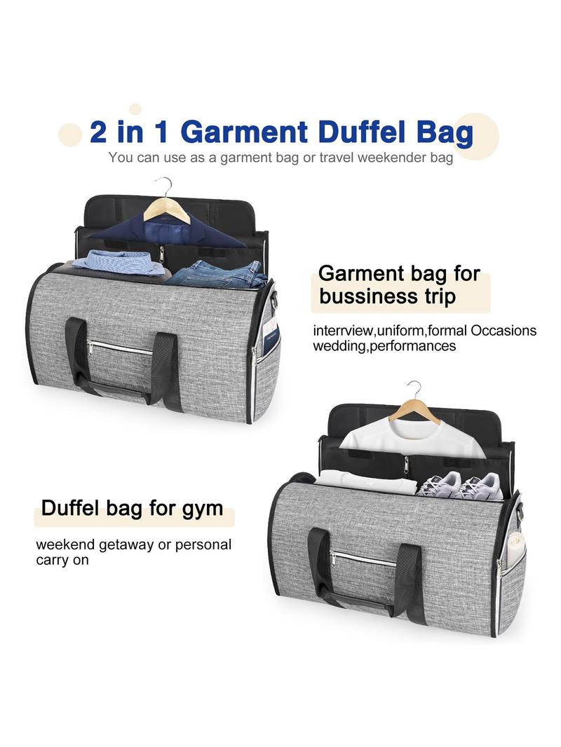 Product Introduction of 45l High Capacity Solid Color Polyester Fabric Travel Duffel Bag, Foldable Organizer, Garment Bag, Shoulder Bag, Suitable for Business Travel, Tourism, Vacation, Outings, Fitness, Hospitalization, Back To School, Durable 7