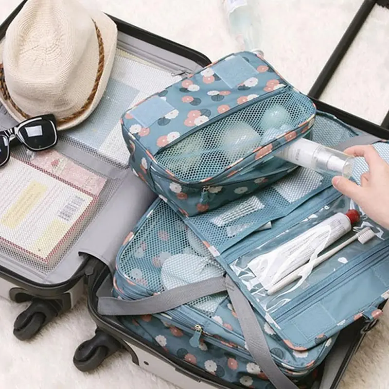 MASTERHOME TAS TOILETRIES TRAVEL MOTIF | TAS TOILET GANTUNG MULTIFUNGSI | TRAVEL TOILET BAG | POUCH TRAVEL MULTIFUNGSI 1
