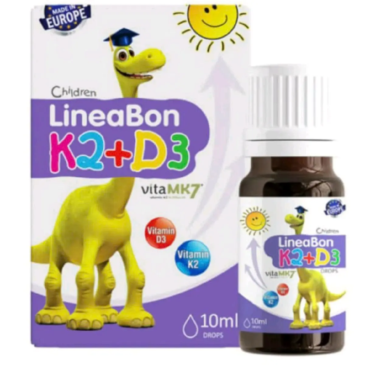 Lineabon k2+d3 mk7 bổ sung vitamin d3 cho bé