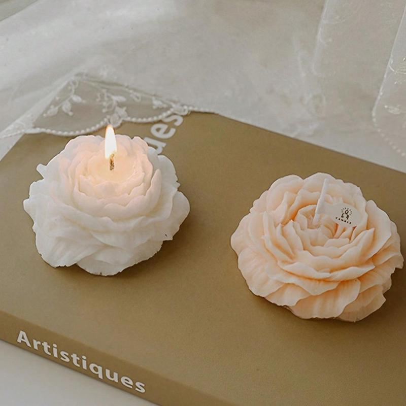 Creative Flower Pattern Scented Candle, 1 Count Decorative Candle, Decorative Ornament for Home Living Room Bedroom, Gift for Friend 3