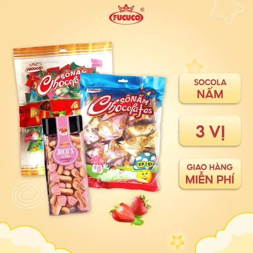 Kẹo Chocolate Nấm FUCUCO - Socola hình nấm Phú Cường độc đáo, thơm ngon, đa dạng hương vị - Food