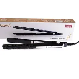 Kemei KM-2139 2in1 Ceramic Hair Straightener Catokan Rambut Catok Hitam Meluruskan