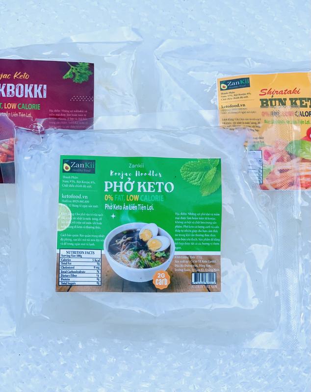 (Combo 6 Gói) Bún/ Phở/ Cơm/ Bánh Canh/ Bánh Gạo Keto Zankii từ bột củ nưa Shirataki Konjac - Tiểu Đường 200g