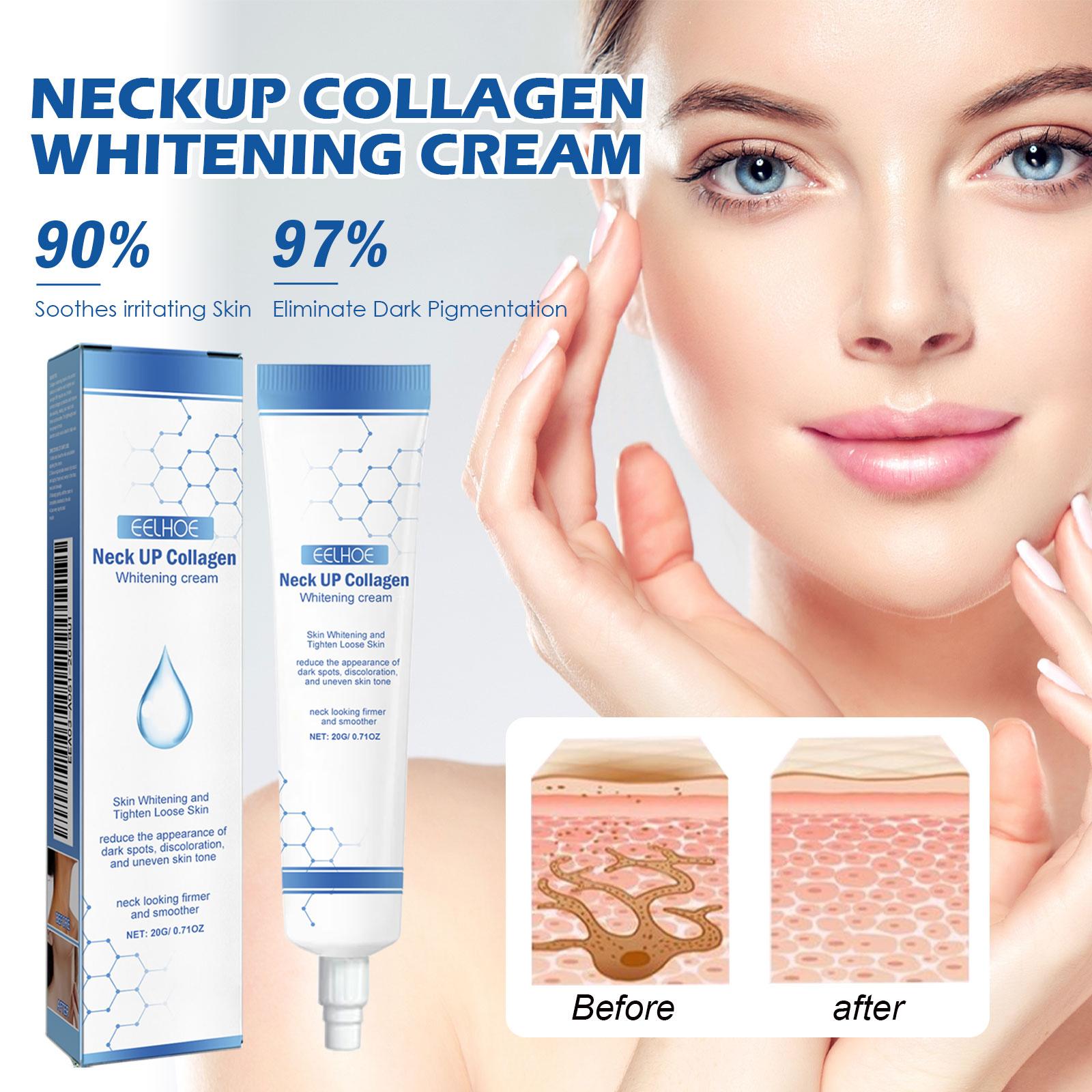 Krim Pemutih Kolagen Leher EELHOE, Menghaluskan Garis Leher, Mengangkat dan Mengencangkan Leher, Krim Perawatan Leher Angsa