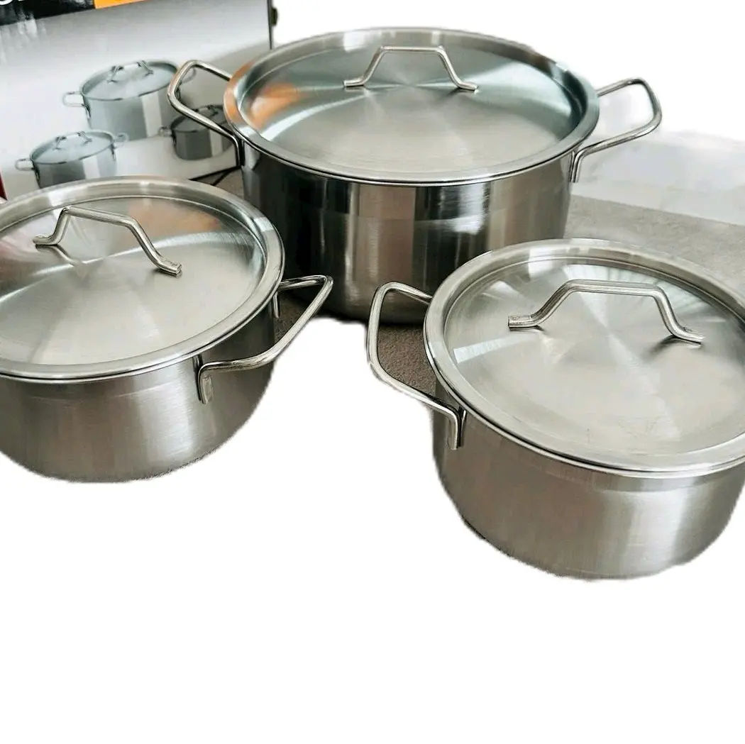 Bộ 3 nồi đồ dùng nhà bếp inox, không gỉ sét