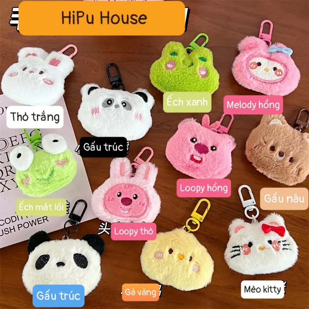 Móc Chìa Khóa Bông Mini Dễ Thương Cute Móc Túi Bút Balo Túi Xách Phụ Kiện Quà Tặng