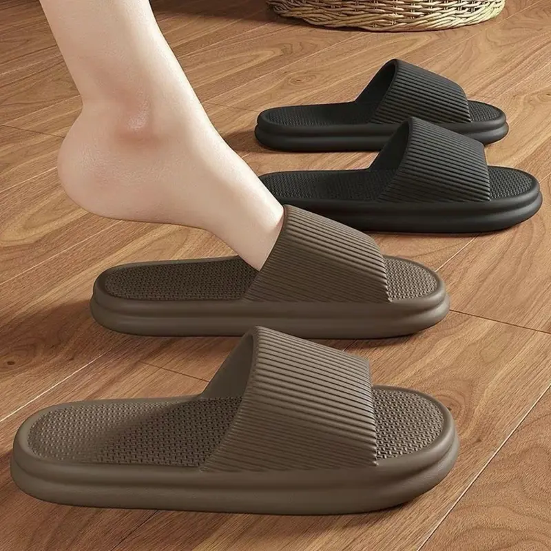 [HN FreeShip] Dép đi trong nhà kẻ sọc dọc đế dày nhẹ êm chân thời trang phong cách trẻ trung Women DéP 0