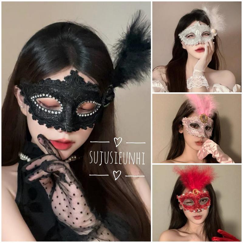 63 mẫu Mặt nạ khiêu vũ hóa trang cho dịp dạ hội halloween kèm lông vũ bí ẩn quyến rũ