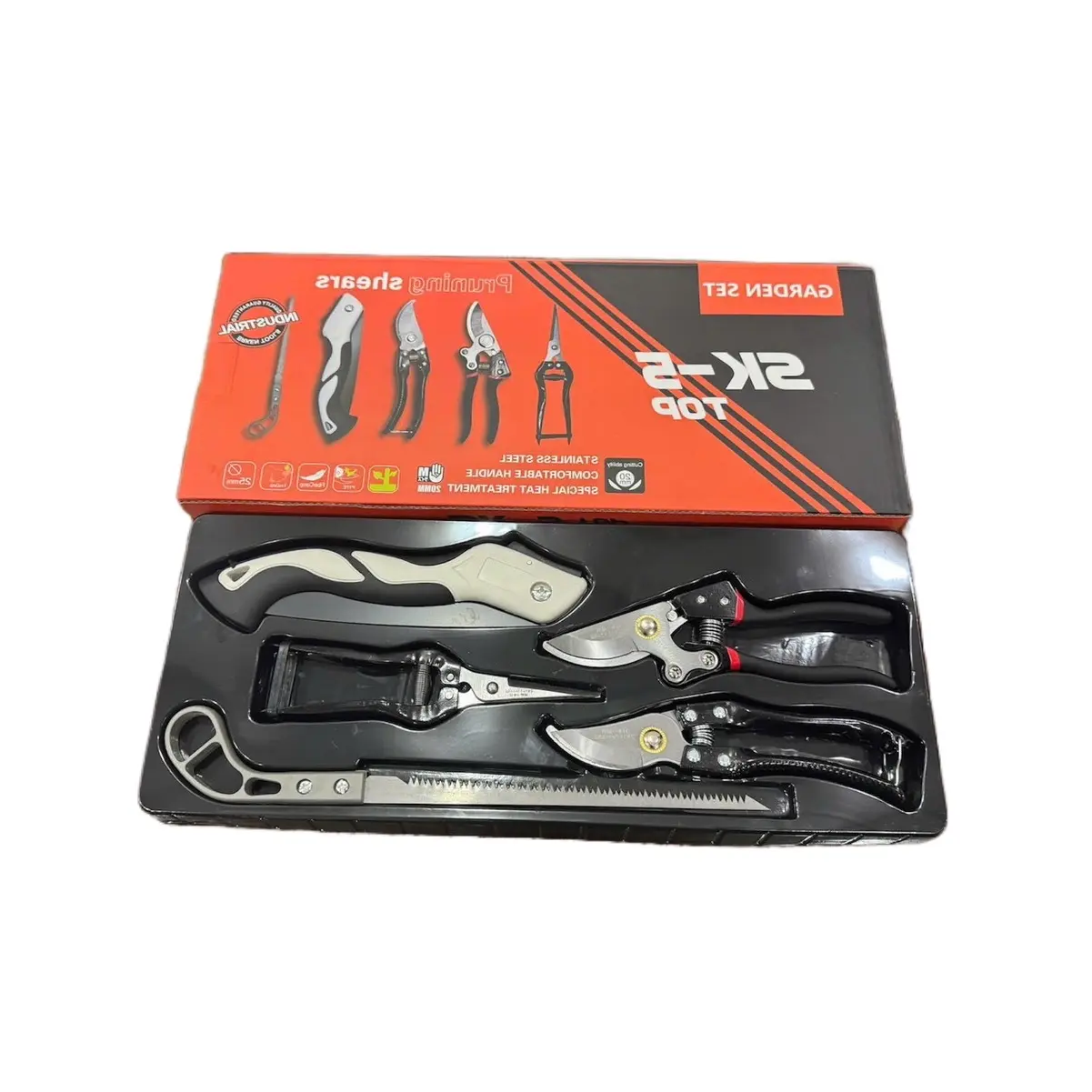 Bộ Dụng Cụ Làm Vườn 5 Món Japan Thép Sk5 Không Rỉ  Tiện Lợi .
