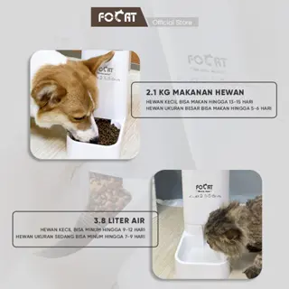FOCAT Pet Feeder M58/M59 Tempat Makan Anjing/Kucing Dispenser Minum Hewan 5