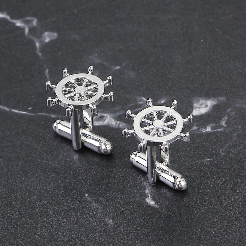 Product Introduction of New Men's Sailing Personalised Rudder Shirt Cufflinks 1