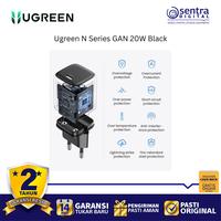 Gambar Ugreen GaN 20W Fast Charger N Series Black Compact USB C Power Adapter Quick Charge dari Sentra Digital Kota Surabaya 4 Tokopedia